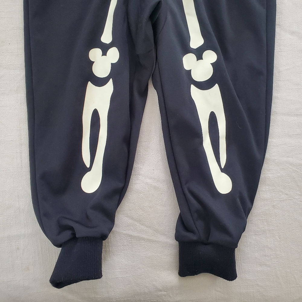 Disney Mickey Mouse Skeleton Hooded Skeleton Bodysuit Pajamas 4t - Picture 5 of 7
